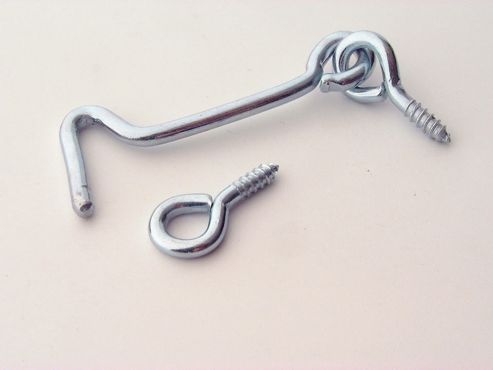 Image of Basic 1634 Gate Hook + Eye Bzp 100mm