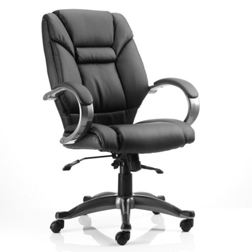 Image of Maestro Galloway Leather Chair - Black