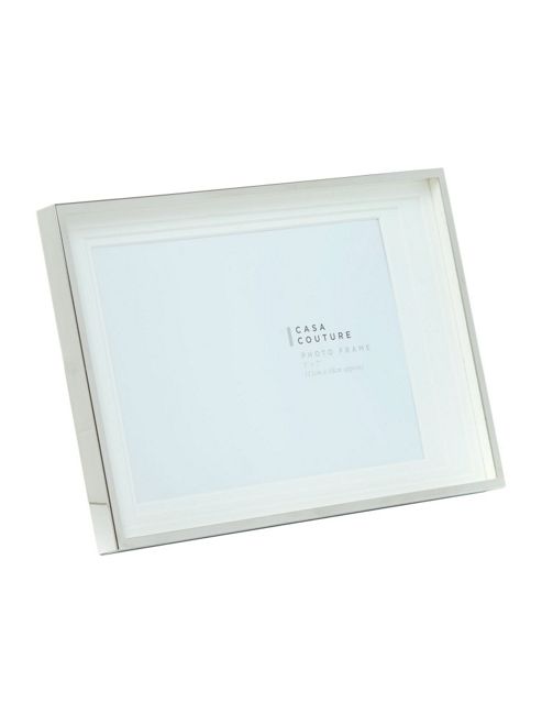 Image of Casa Couture Hambleton Plated Photo Frame 5x7 In Silver