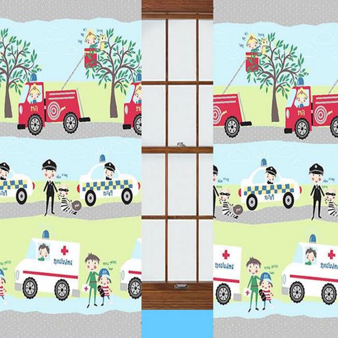 Image of Emergency Vehicle, Childrens Curtains 54s - Multi
