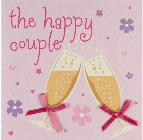 Image of Fashionista Happy Couple Wedding Card
