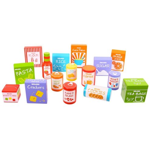 Image of Bigjigs Toys Bj363 Wooden Play Food Groceries