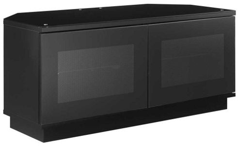 Image of Mmt Dc1120 High Gloss Black Corner Tv Cabinet