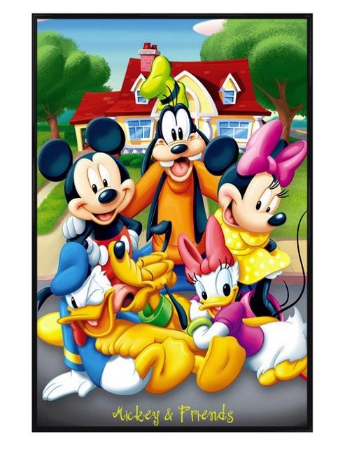 Image of Walt Disney Disney's Mickey Mouse & Pals Gloss Black Framed Fun With Mickey! Poster