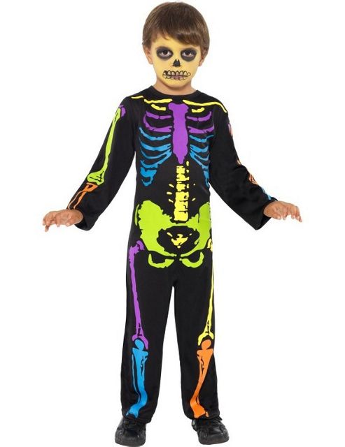 Image of Child Punky Neon Skeleton Costume Toddler