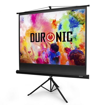 Duronic Projector Screen Tps50/43 50 Portable Tripod Projection Screen Brilliant Matt White For | School | Theatre | Cinema | Home