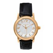 "Cross Chicago Men's Round, Rose-gold/leather watch"