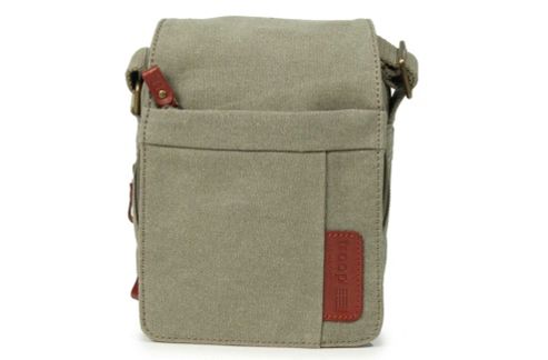 Image of Trp0220 Troop London Classic Canvas Across Body Bag Khaki