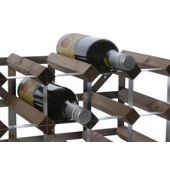 Traditional Winerack Co Self- Assembly Wine Rack - 15 Bottles - Black Ash