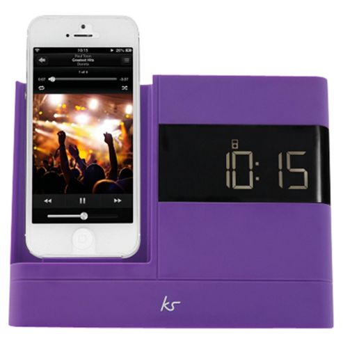 Image of Kitsound X-dock With Fm Radio For Iphone 5/5s, Purple