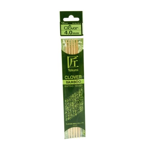Image of Clover Takumi Bamboo Knitting Needles - 4.0mm - 5pk
