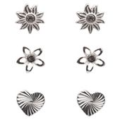 Sterling Silver Flower Stud Set