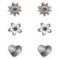 Sterling Silver Flower Stud Set