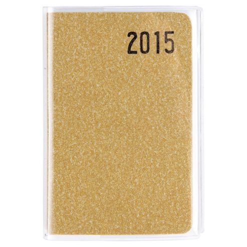 Image of Gold Glitter 2015 Diary Pocket Day To Page