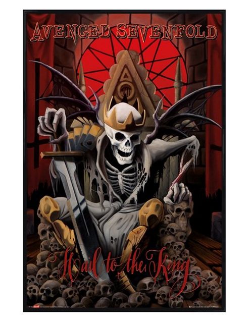 Image of Avenged Sevenfold Gloss Black Framed Hail To The King A7x Poster