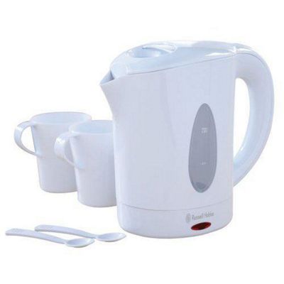 Russell Hobbs 14178 Travel Jug Kettle + 2 Cups White - White