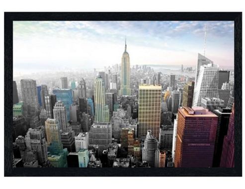 Image of New York City Black Wooden Framed New York Cityscape Poster
