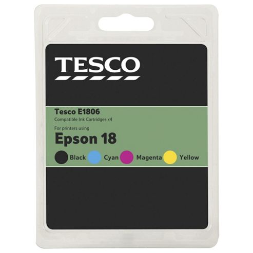 Image of Tesco Epson T1806 Printer Ink Cartridge - Multi-pack