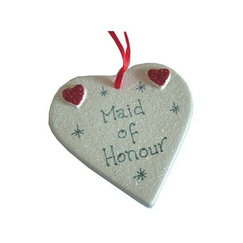 Image of Maid Of Honour Red Sparkle Heart