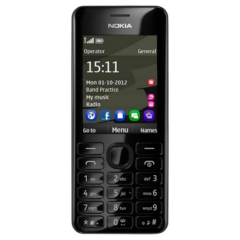 Image of Virgin Media Nokia 206 Black