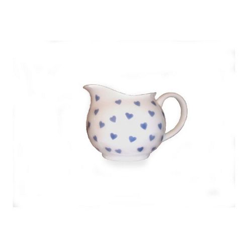 Image of Nina Campbell Bone China Cream Jug, Blue Hearts Design