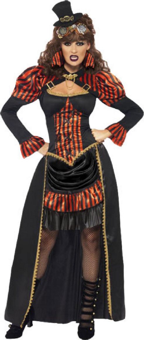 Image of Steampunk Victorian Vampiress - Adult Costume Size: 12-14