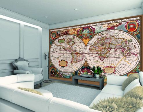 Image of 1wall Antique World Map Wall Mural