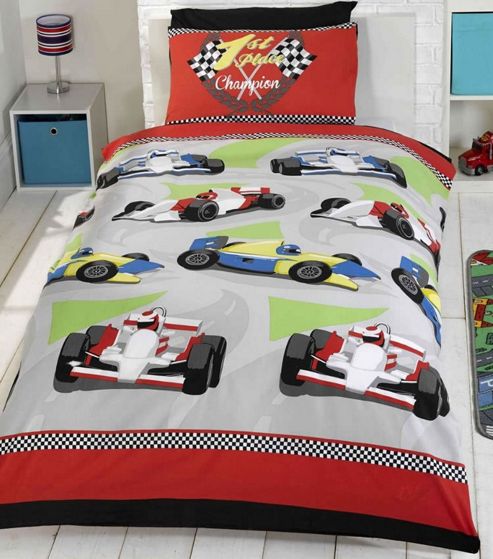 Image of Motor Racing Bedding, Single Duvet