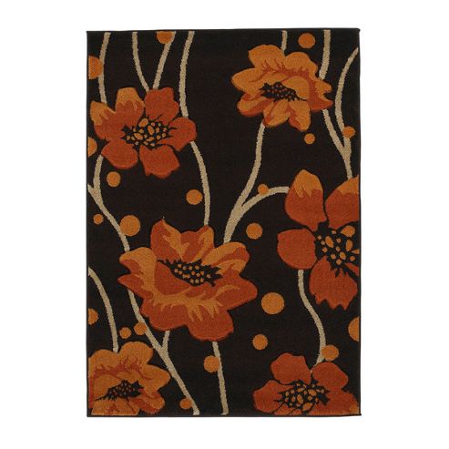Image of Think Rugs Verona Brown/terra Hand Carved Rug - 120 Cm X 170 Cm (3 Ft 11 In X 5 Ft 7 In)