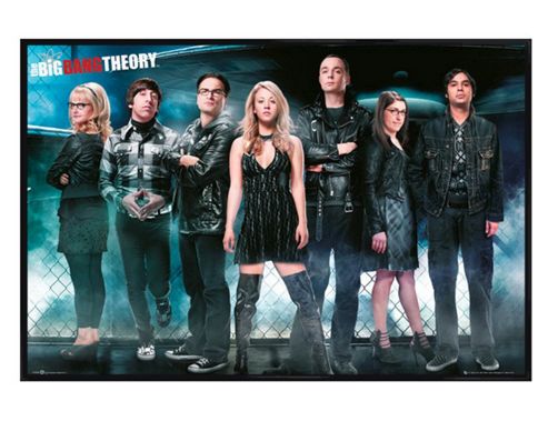Image of The Big Bang Theory Gloss Black Framed Sci Fi Nerds Tbbt Poster