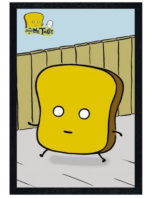 Image of Black Wooden Framed Mr Toast Poster