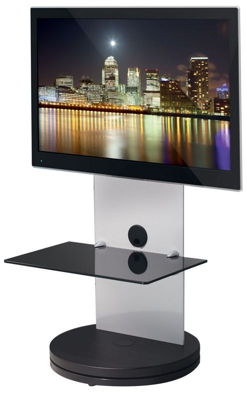 Image of B-tech Btf810 High Gloss White Cantilever Tv Stand