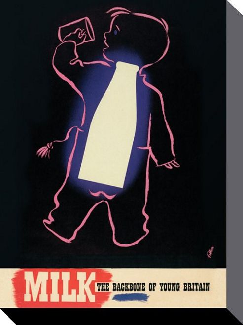 Image of Imperial War Museum Milk! The Backbone Of Young Britain Canvas Print