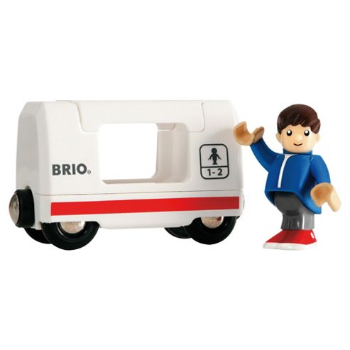 Image of Brio Travel Wagon & Boy, Wooden Toy