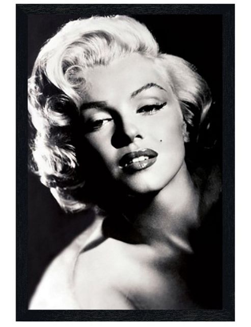 Image of Marilyn Monroe Black Wooden Framed Glamour Poster