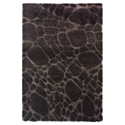 Image of Safavieh Greenwich Deep Brown Shaggy Rug - 229 Cm X 161 Cm (7 Ft 6 In X 5 Ft 2 In)