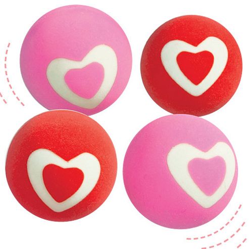 Image of Heart High-bounce Jet Balls (pack Of 6)