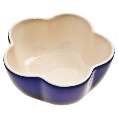 Image of Denby Imperial Blue Ceramic Flower Ramekin
