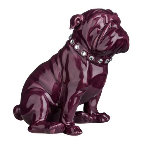Image of Premier Housewares Bulldog Sculpture - Purple