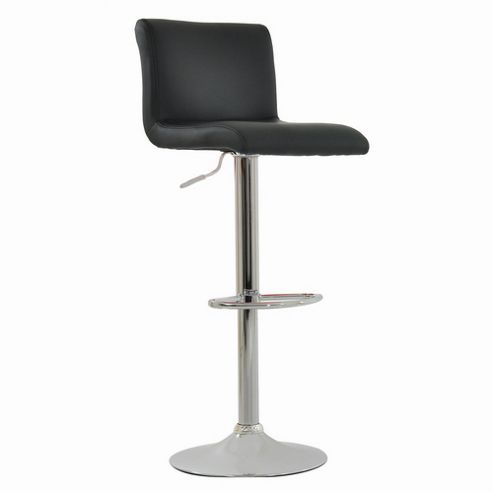 Image of Alto Black Faux Leather Bar Stool