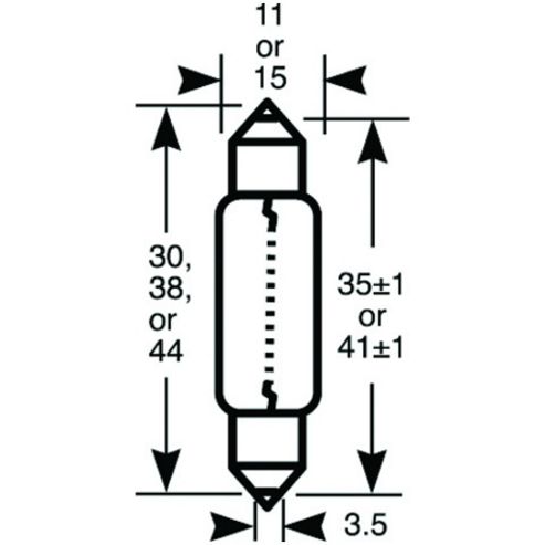 Image of 12v 5w Festoon - Blue