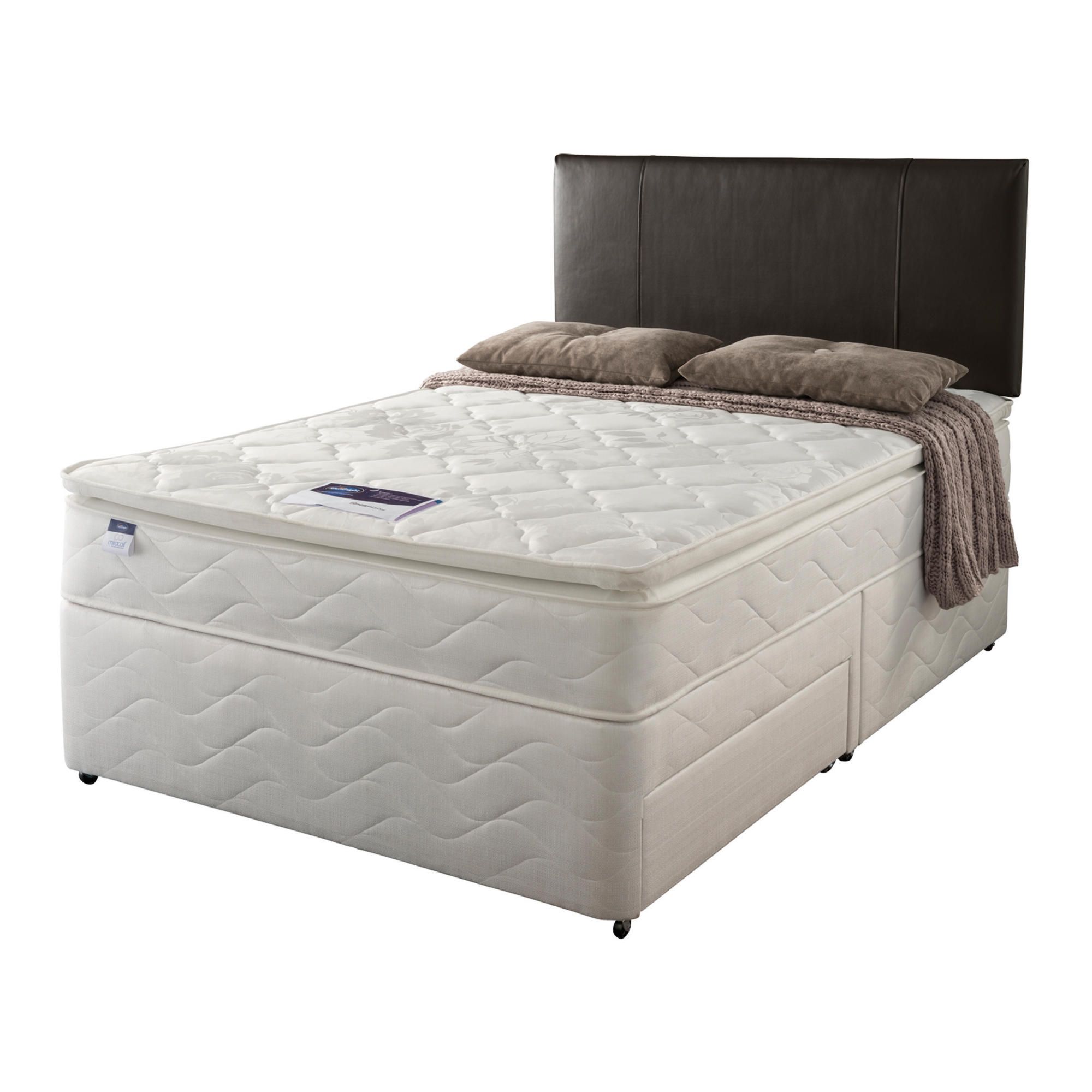 Silentnight Miracoil Pillowtop Fiji Single Non Storage Divan set at Tesco Direct