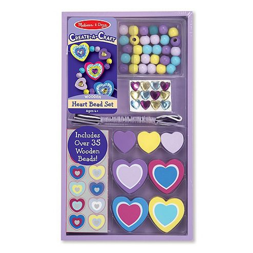 Image of Melissa And Doug - Decorate-your-own Heart Bead Set - Toy