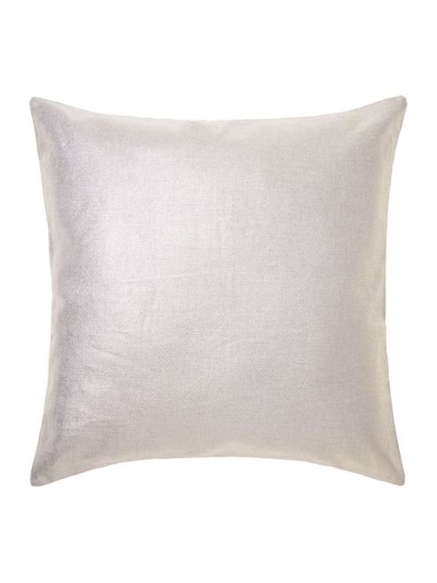 Image of Linea Linen Foil Cushion, Champagne In Champagne New