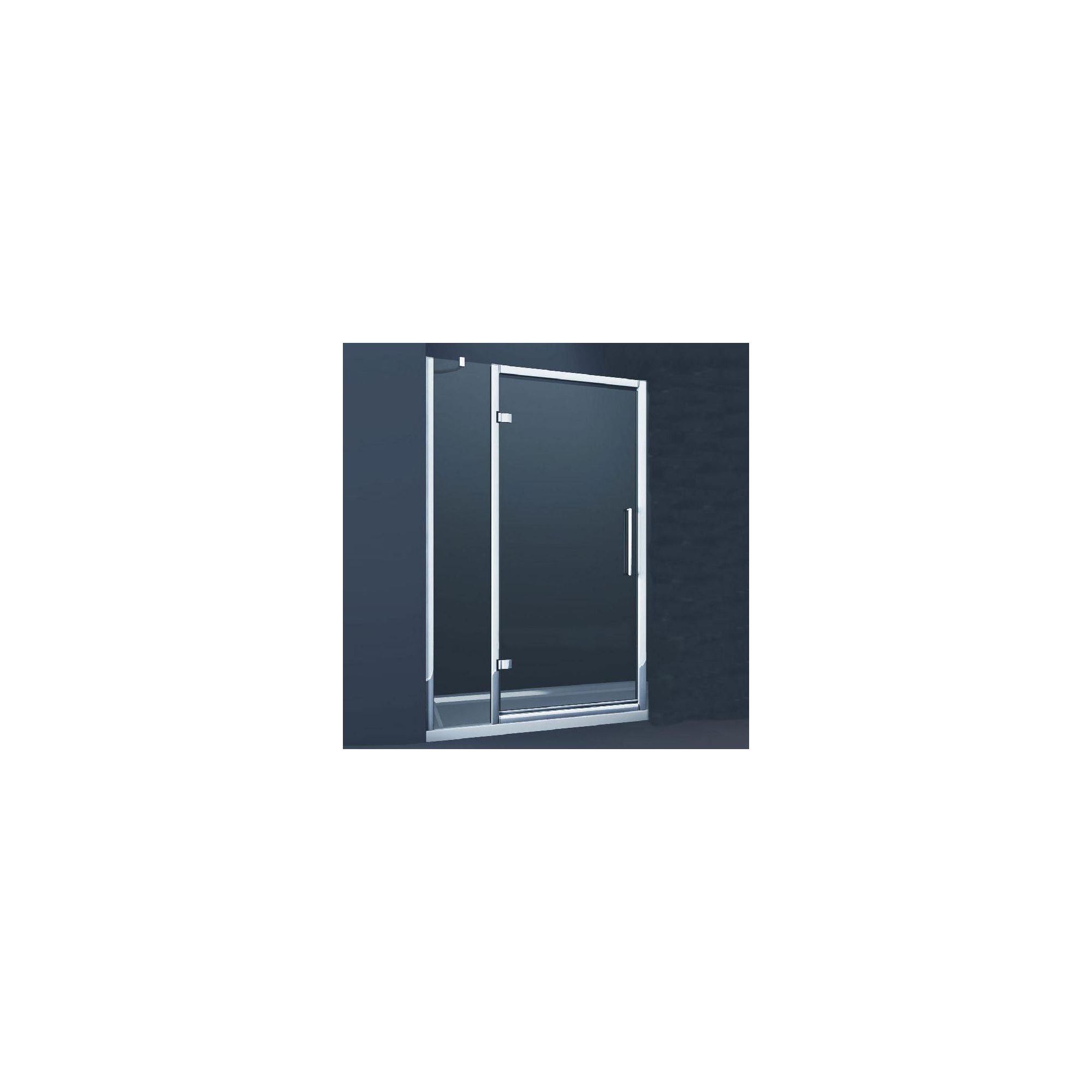 Merlyn Series 8 Inline Hinged Shower Door, 1200mm Wide, Chrome Frame, 8mm Glass at Tesco Direct