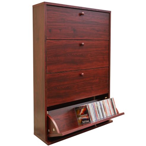 Image of Cd 200 - Media Storage Cupboard - Mahogany