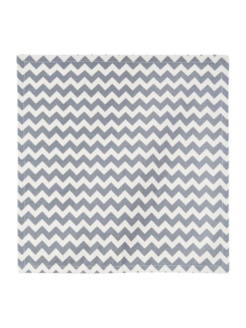 Image of Chevron Napkins Grey Set Of 4