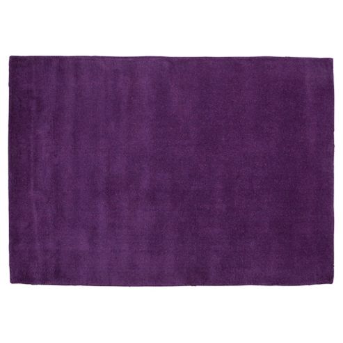 Image of Plain Dye Wool Rug 60 X 120cm, Plum