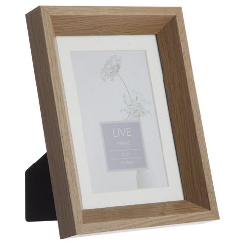 Image of Tesco Solid Oak Photo Frame 5 X 7"/4 X 6" With Mount