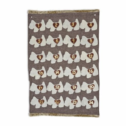 Image of Large Hanging Fabric Dog Design Christmas Advent Calendar
